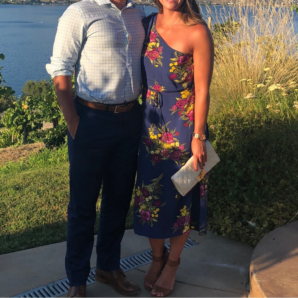 Leith Floral One-Shoulder Dress